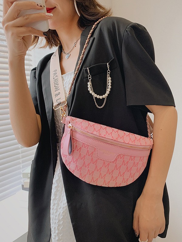 Bolso de pecho rojo de Internet de moda bolso ins 2025 transfronterizo nuevo estilo damas de moda mensajero de un solo hombro casual todo-fósforo pequeño riñonera