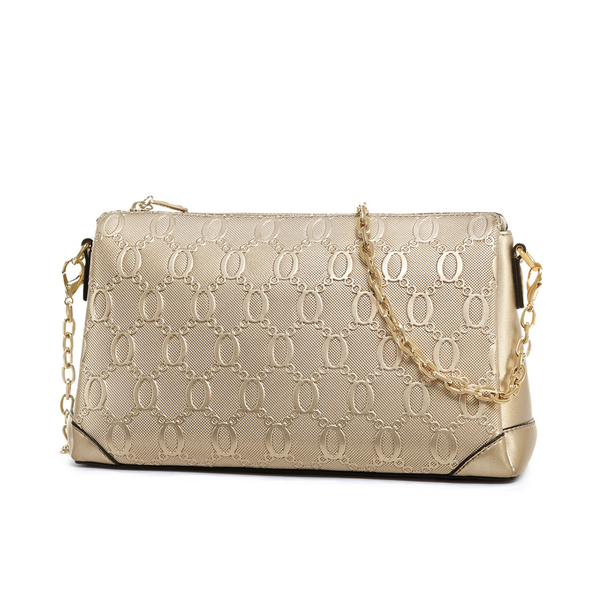 Golden Fox Genuine Cowhide Leather Women's Fashion Phone Bag Chain Shoulder Crossbody Small Square Bag - Thumbnail 2