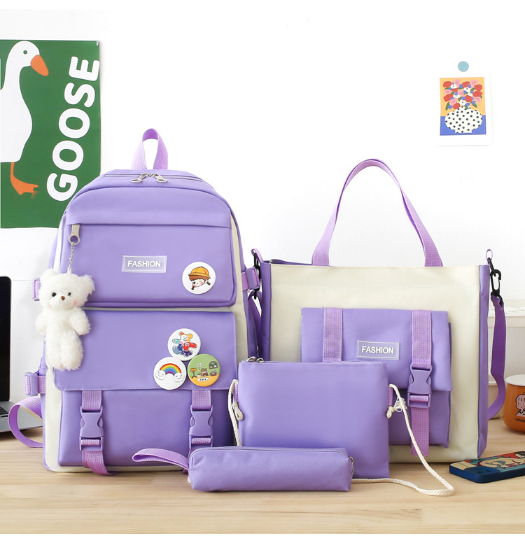 Classic Style Style Solid Color Casual School Daily School Backpack