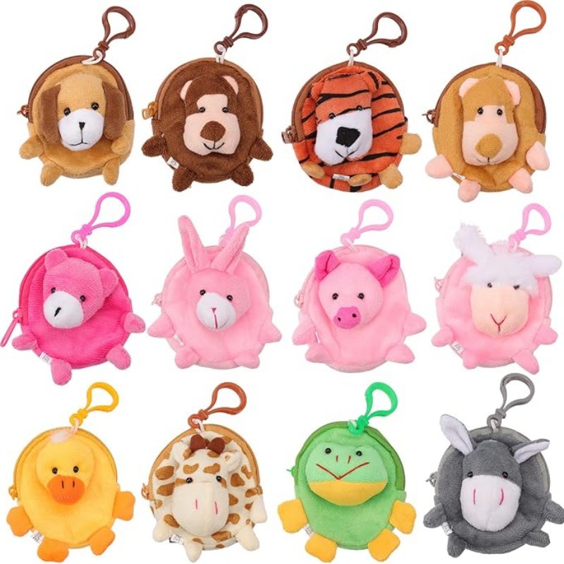 Cartoon Plush Coin Purse, Cute Mini Bag, Portable Earphone Coin Storage Wallet for Students, Kidsren's Gift