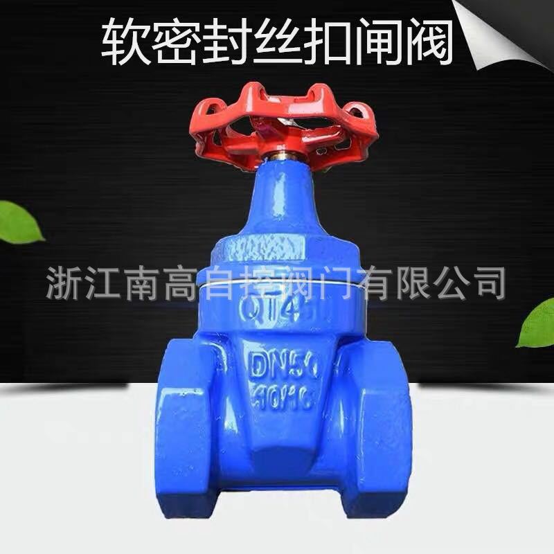 Z15X-16Q 内螺纹防盗加密带钥匙丝扣软密封弹性座封球墨铸铁闸阀