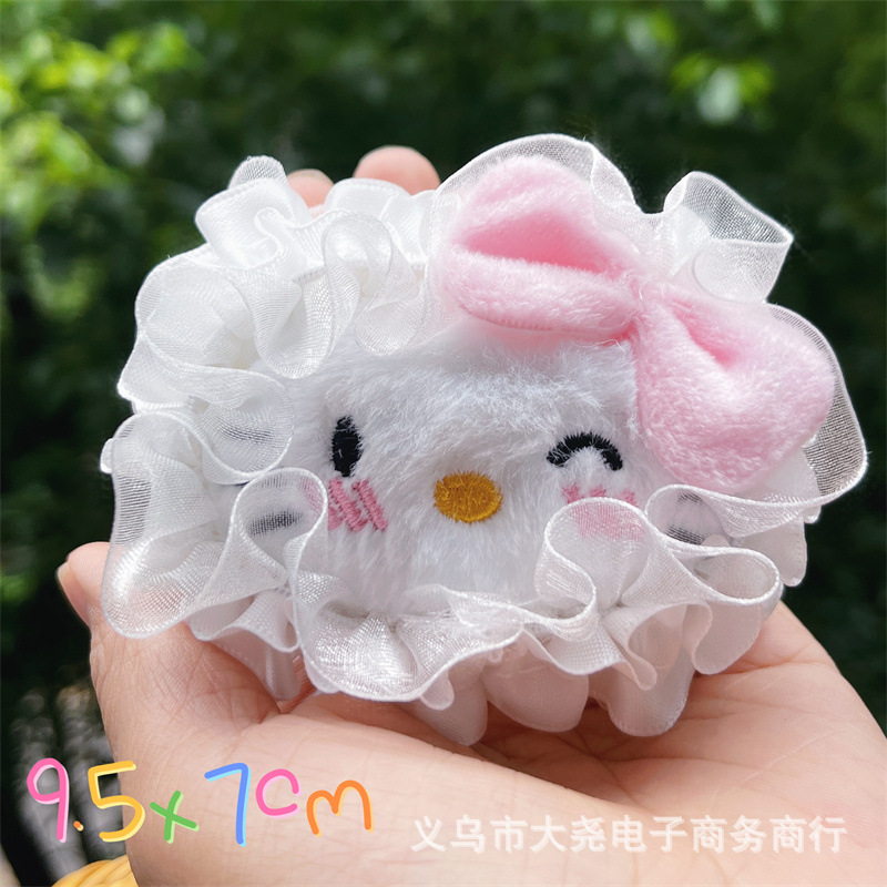 原创蕾丝可爱少女KT高颜格子草莓小猫包包手机小众钥匙扣挂件辅料|undefined