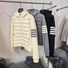 TB四条杠90白鸭绒奥粒绒拼接保暖修身连帽排骨羽绒服休闲显瘦外套