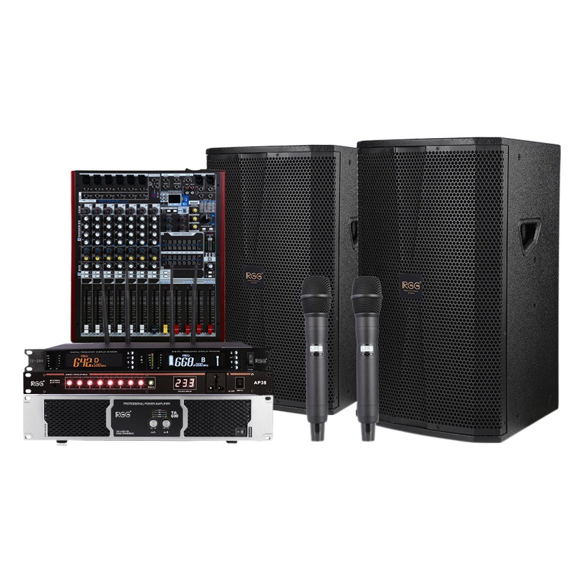 12 pulgadas 15 pulgadas escenario espectáculo de audio para bodas conjunto de equipos de audio profesionales al aire libre altavoz de boda doble de 15 pulgadas