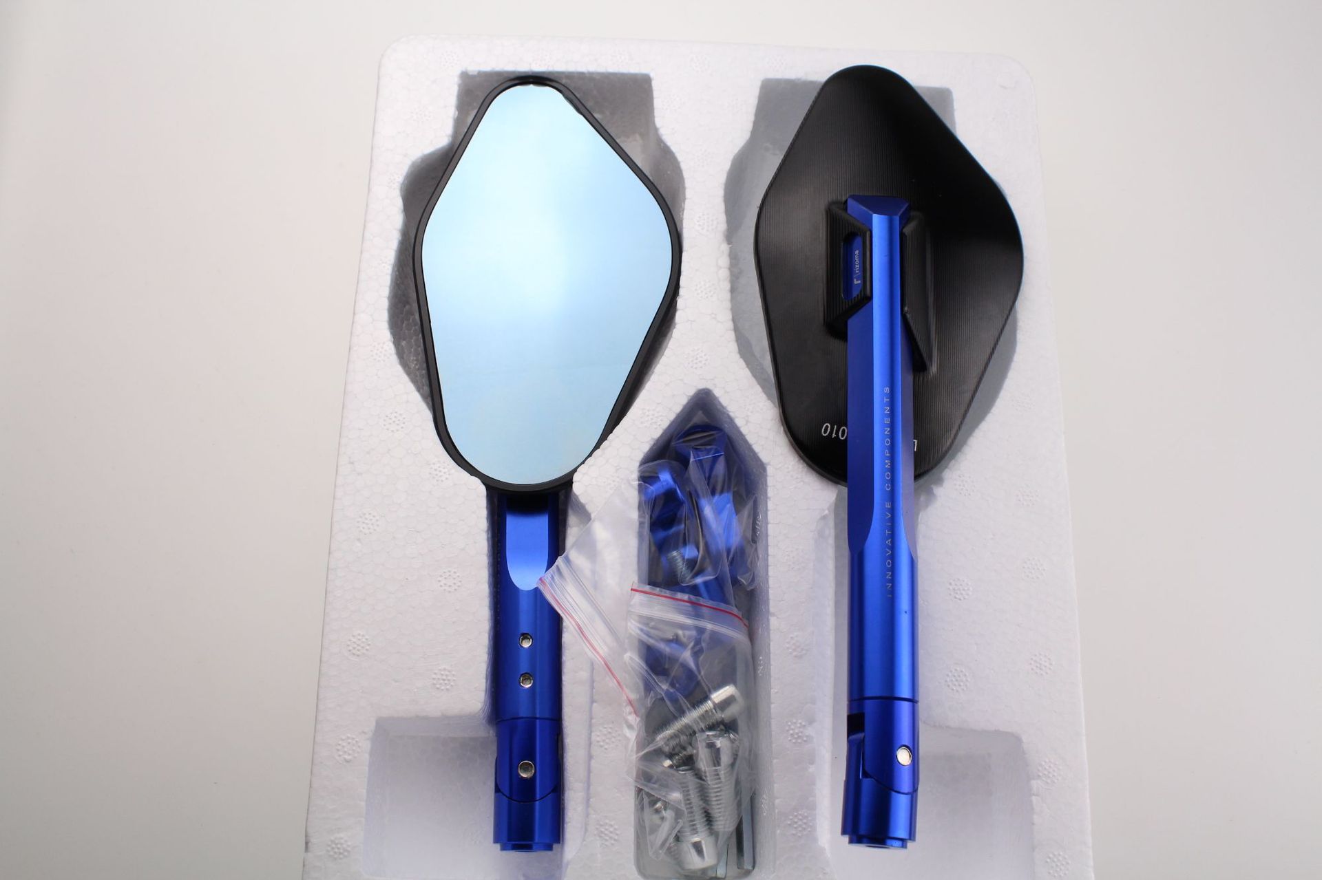 Universal Motorcycle Rearview Mirror Modification, Large-Angle Foldable Personalized Mirror, Side View Mirror, Reversing Assist