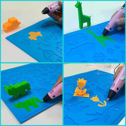 Cross-border hot selling 3D printing pen silicone design pad, drawing and painting creative stroke board, 3D printing silicone pen pad