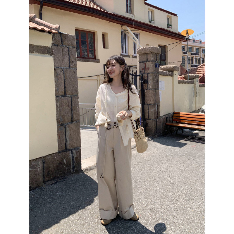 Textured, openwork embroidered tassel shirt, women's new summer collection, loose-fitting design, long-sleeved shirt