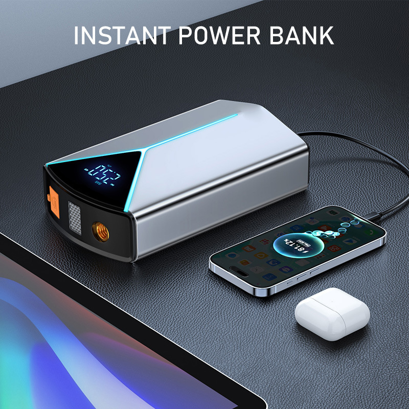Cross-Border Car Emergency Starting Power Bank, Bicycle, Motorcycle, Basketball Air Pump, Car-Mounted Multi-Function Device