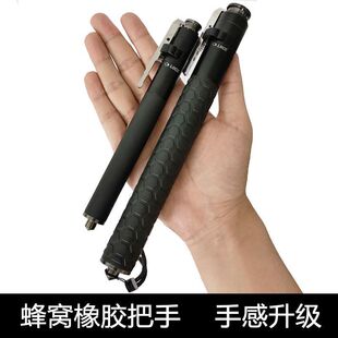 自动弹簧甩棍防身自卫伸缩棍子实心三节合法车载特工武器防狼甩鞭-阿里巴巴