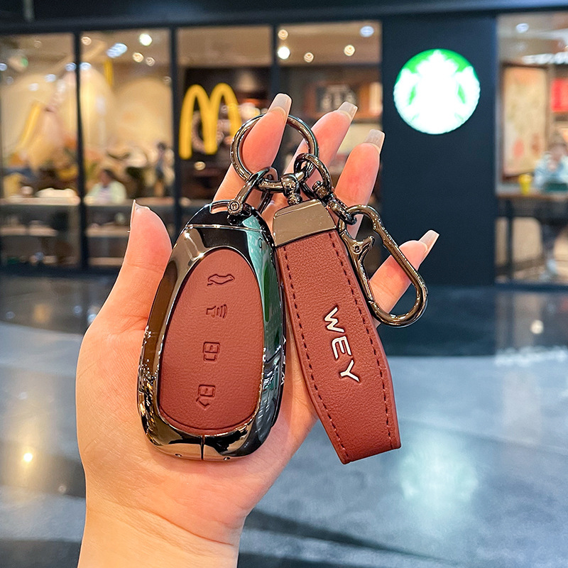 魏ブランド車のキーカバー 2025 新アルパイン 8/9 特別な金属シェルブルーマウンテンリモコンオールインクルーシブバックルに適しています|undefined