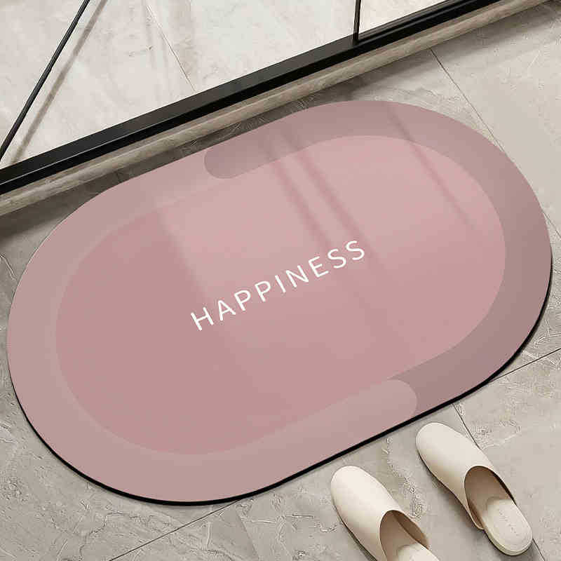 Moderno simple alfombra de barro de diatomeas color sólido absorción de agua alfombra de suelo de secado rápido inodoro antideslizante fácil de cuidar alfombra de pies