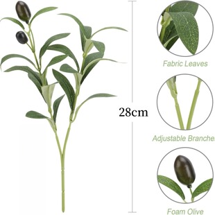 Simulation olive branches fake branches home living room decoration ornaments artificial green plant branches manufacturers supply wholesale