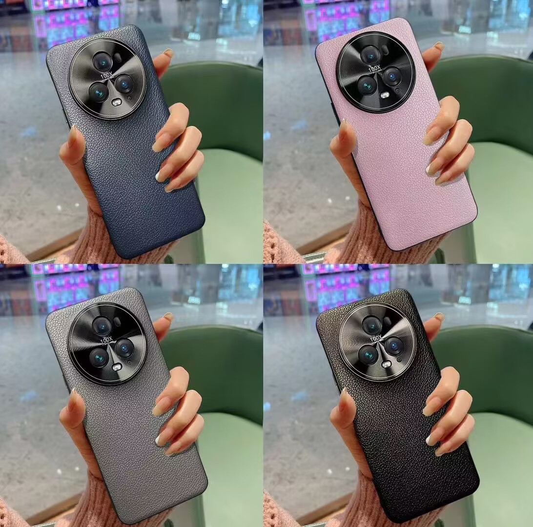 适用OPPORENO9 FINDX6肤感荔枝皮纹手机壳VIVOX90 X80全包保护壳