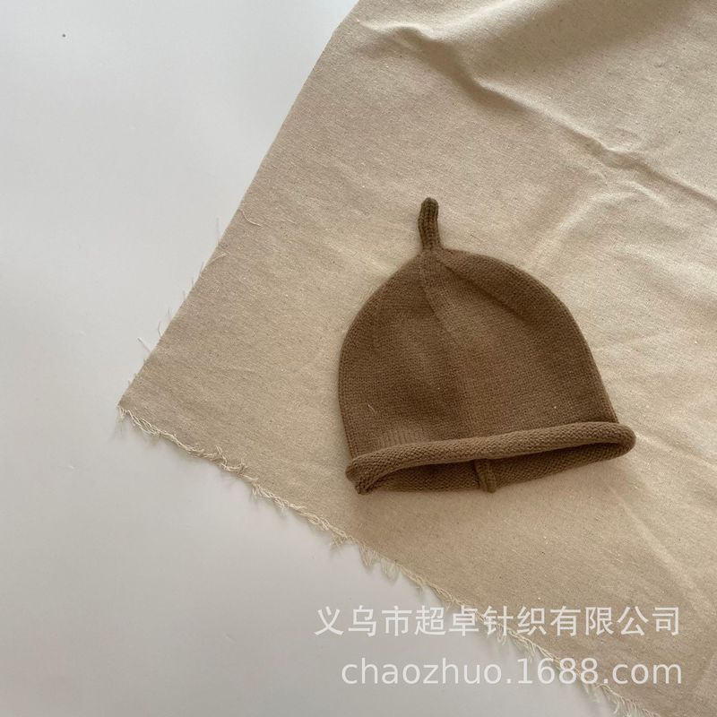 初秋の防寒帽子、韓国風冬用毛糸帽子、かわいい子供用おしゃぶり帽子、男の子と女の子のニット帽|undefined