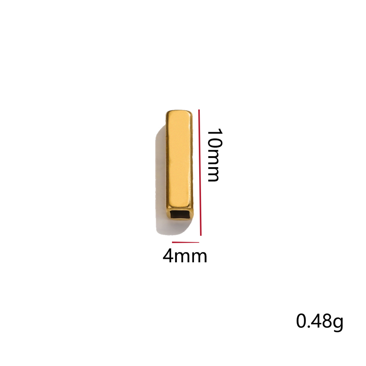 Accesorios de bricolaje hechos a mano cuerda trenzada con cuentas de material de joyería rectangular con cuentas simple todo fósforo étnico con cuentas