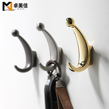 卓美佳新款轻奢挂单个衣钩玄关用锌合金海豚状金色挂衣钩衣柜挂钩