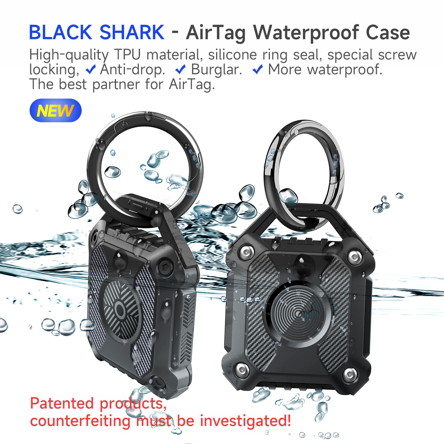 Logotipo impermeable Airtag anti-perdida localizador funda protectora para airtags Tracker funda protectora