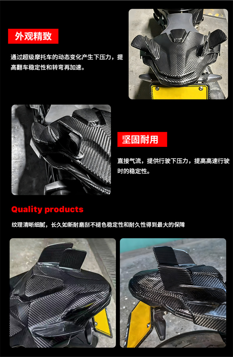 Suitable for Bmw Motorcycles Bmw S1000Rr M1000Rr 2023-2025 Modified Rear Wing Spoiler