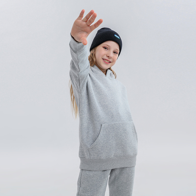 子供服ヨーロッパとアメリカのトレンディなブランド無地子供フード付きスウェットシャツ中大男の子と女の子子供服卸売|undefined
