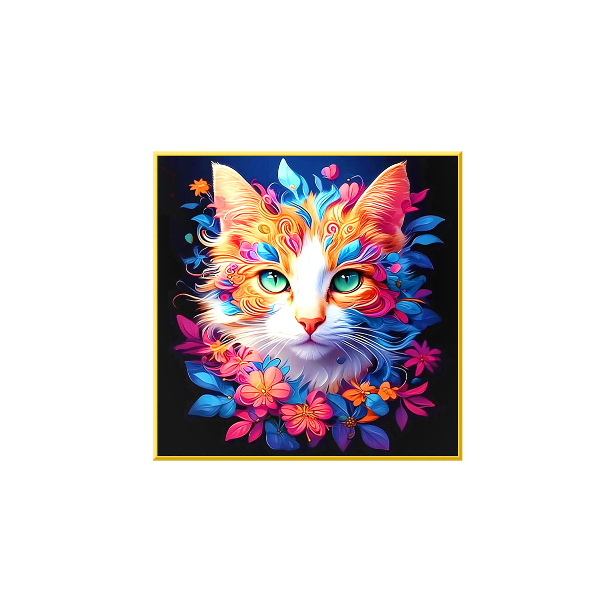 Mona Lisa real cruz de color gatos nuevos adorables animales de moda moderna pintura decorativa simple bordada a mano image 5