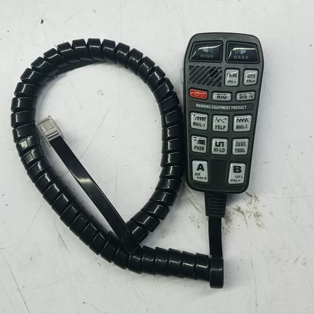 R9款有线手柄批发改装12V24V警报器车载警笛喊话器高音400瓦配件
