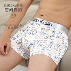 New wholesale men's summer ice silk ultra-thin straight-leg pants loose and soft four-sided shorts with head dropshipping