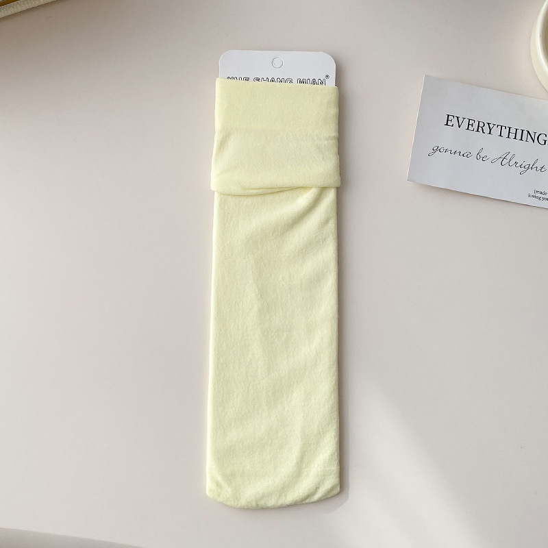La primavera y el verano delgados calcetines de hielo de terciopelo de color sólido calcetines de pila macaron color a juego largo estilo japonés calcetines de estudiante de media pantorrilla
