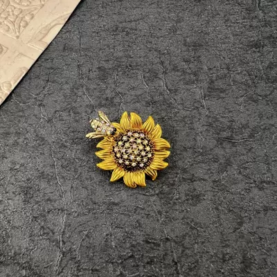 Yaxa sancaqları Fashion Baroque Sunflower Yellow - style-15