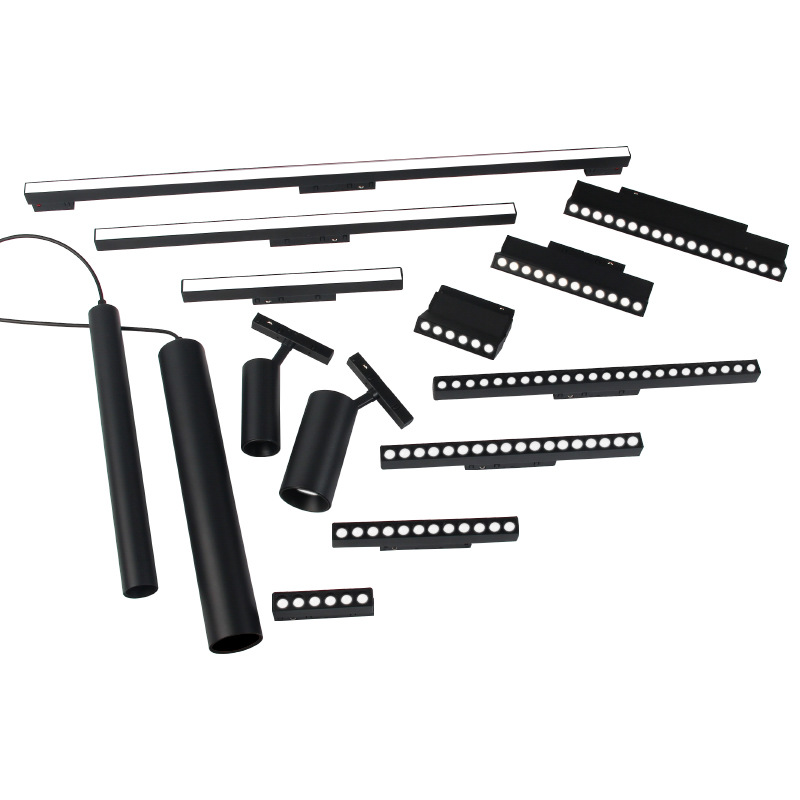 Luz de la pista magnética incrustado brillante y oculto foco sin marco sala de estar sin luz principal de Iluminación LED Luz de tira