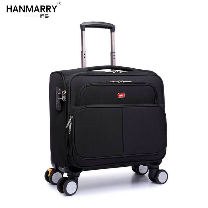 HANMARRY Trolley Case Soft Case Universal Wheel Canvas Suitcase Men's Oxford Cloth Business Luggage Women's Password Box
