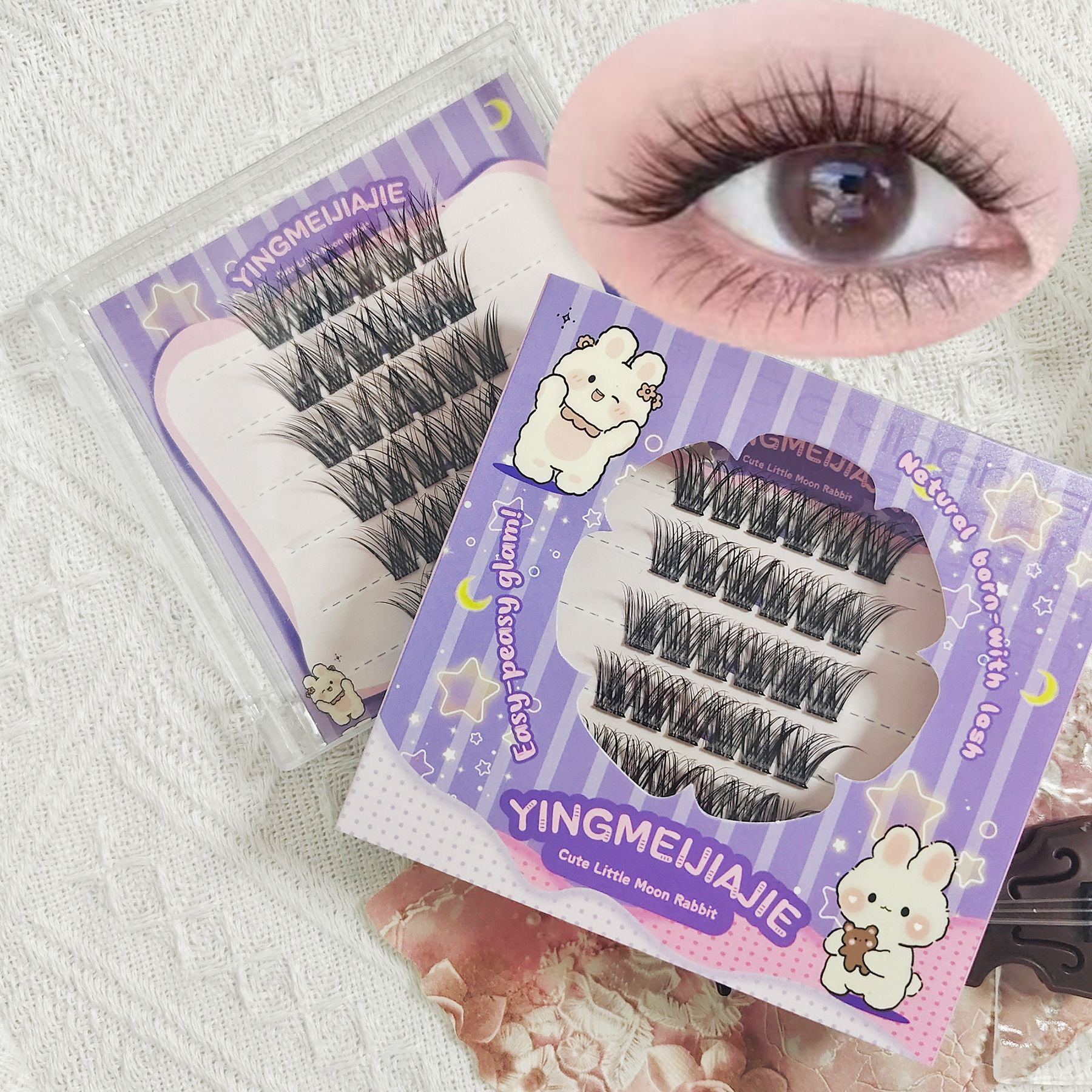 Paquete de regalo de pestañas falsas transfronterizas, pequeñas seis filas de paquetes de pestañas delgadas coreanas, paquetes de pestañas falsas sin pegamento