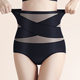 Wholesale explosive cross bandage high waist ice silk belly pants women's thin breathable ladies body shaping underwear support