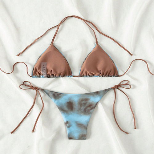 2025 Western-style strap swimsuit for women, fashionable, sexy beach bikini and hot spring swimwear