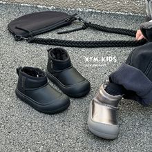 2025年冬季新款儿童简约百搭加绒保暖低邦包头雪地靴