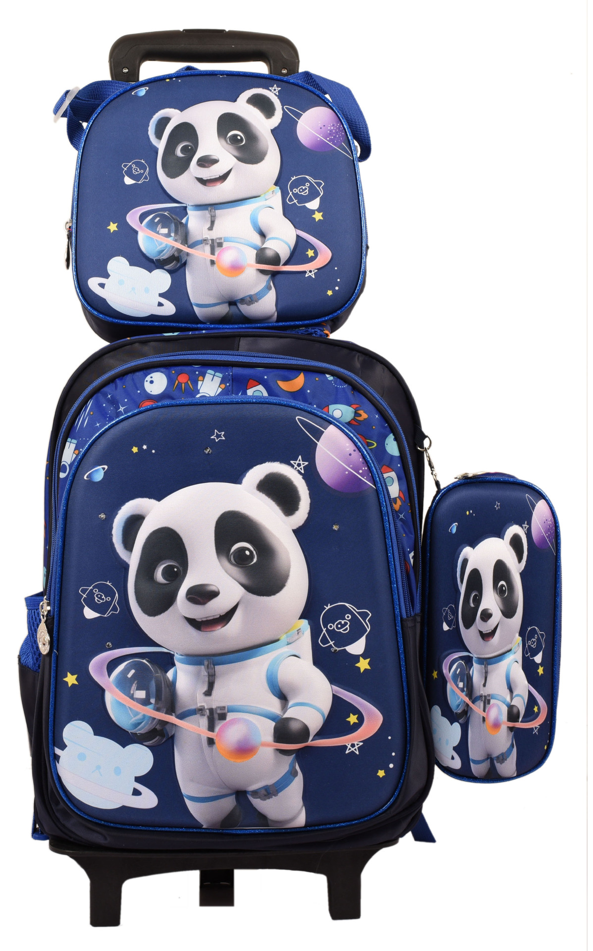 Mochila escolar fábrica 3D traje de tres piezas Shaodong escuela primaria al por mayor mochila de tres piezas de hombro de dibujos animados con protección de la columna