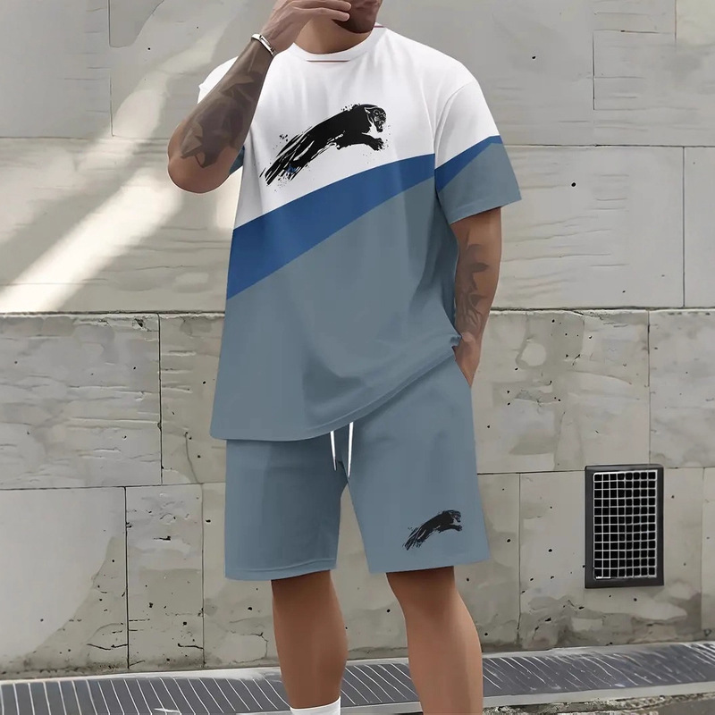 2025 Summer Men's Casual Fashion Simple Trendy Short-Sleeved T-Shirt Versatile