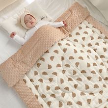 秋冬新生毯子婴儿豆豆被熊头儿童盖毯棉幼儿园宝宝被子insa类四季