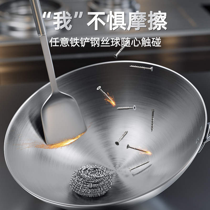 Nuevo estilo antiguo cocinero de hierro para cocinas de cocina de restaurante para cocinas antiadherentes para cocinas de gas sin recubrimiento para salsa al por mayor