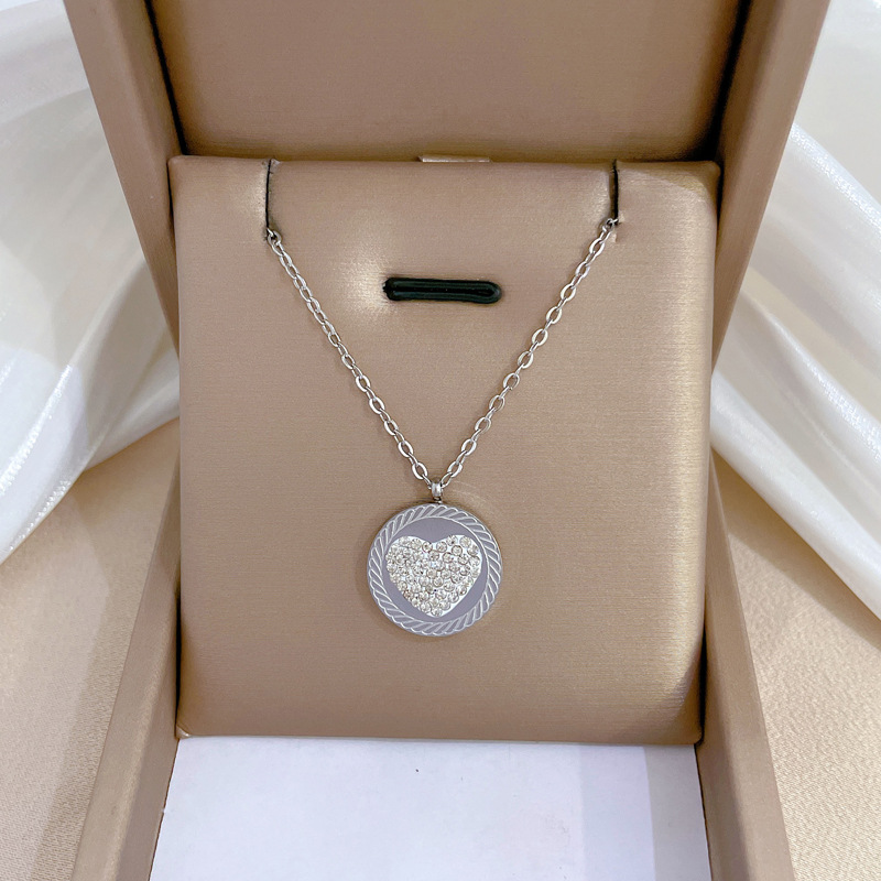 Minimalistisches Echtgold Collier Mit Diamantbesatz Für Damen_voghion.com