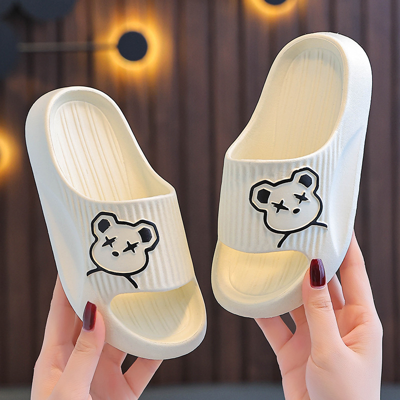 Children's slippers boys and girls summer indoor home Bath bathroom non-slip eva shit feeling baby parent-child slippers