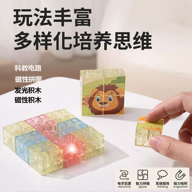 Electronic magnetic constructor, toy, Olympic brainteaser, circuit, early education, science and technology