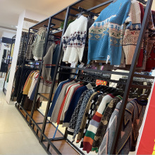 服装店货架落地靠墙展示架正侧挂双层衣架男装女装店陈列组合高架