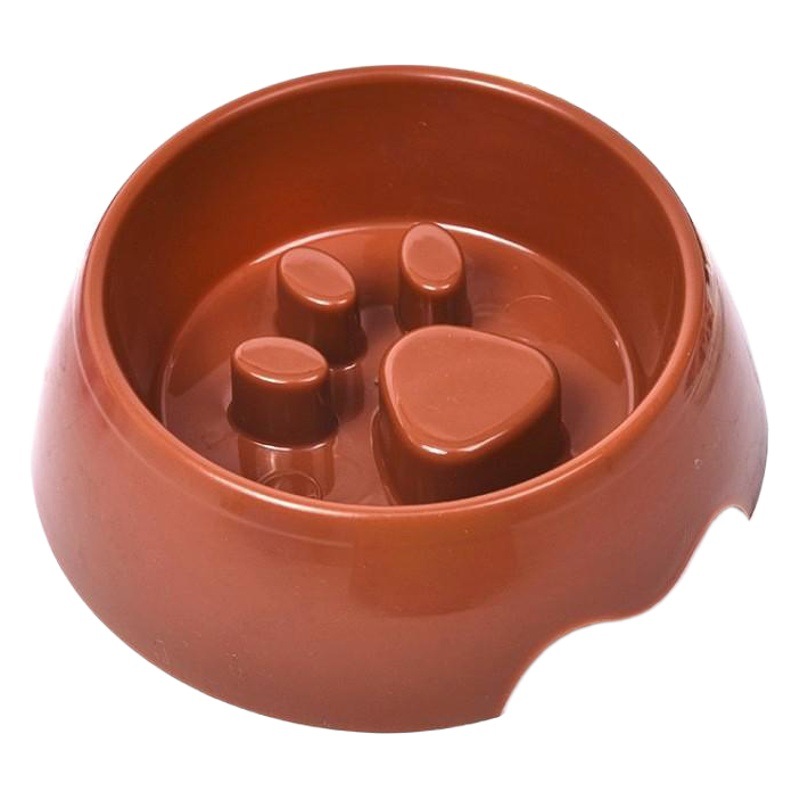 Nuevo Slow Food Pet Bowl Slow Food Bowl CONJUNTO DE ALIMENTOS PARA PERROS huellas de personalidad cachorro anti-choke Stop Food Bowl suministro directo de fábrica