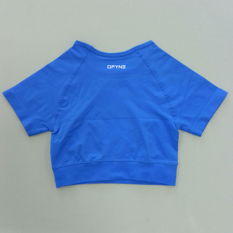 DFYNE Quick Drying Yoga Top For Sports Fitness Slimming Short-Sleeved Moisture Wicking Top_desvips.com