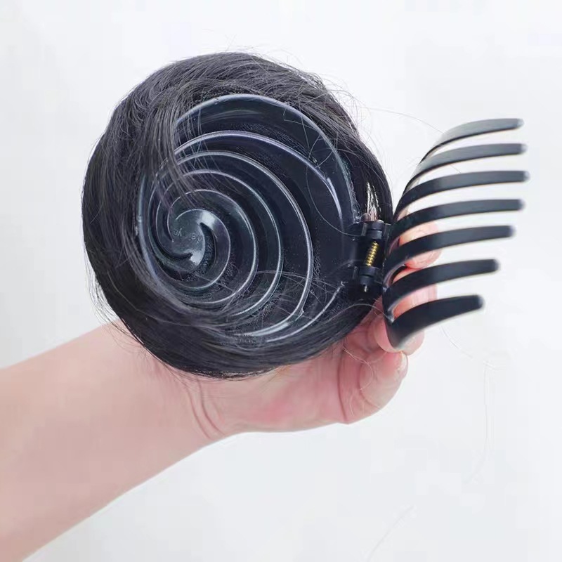 Peluca, cabeza de bola, cuerda, clip de agarre de red, bolso de pelo liso, temperamento de celebridad de Internet, peluca, bolso de pelo, cabeza de muñeca, celebridad de Internet del mismo estilo