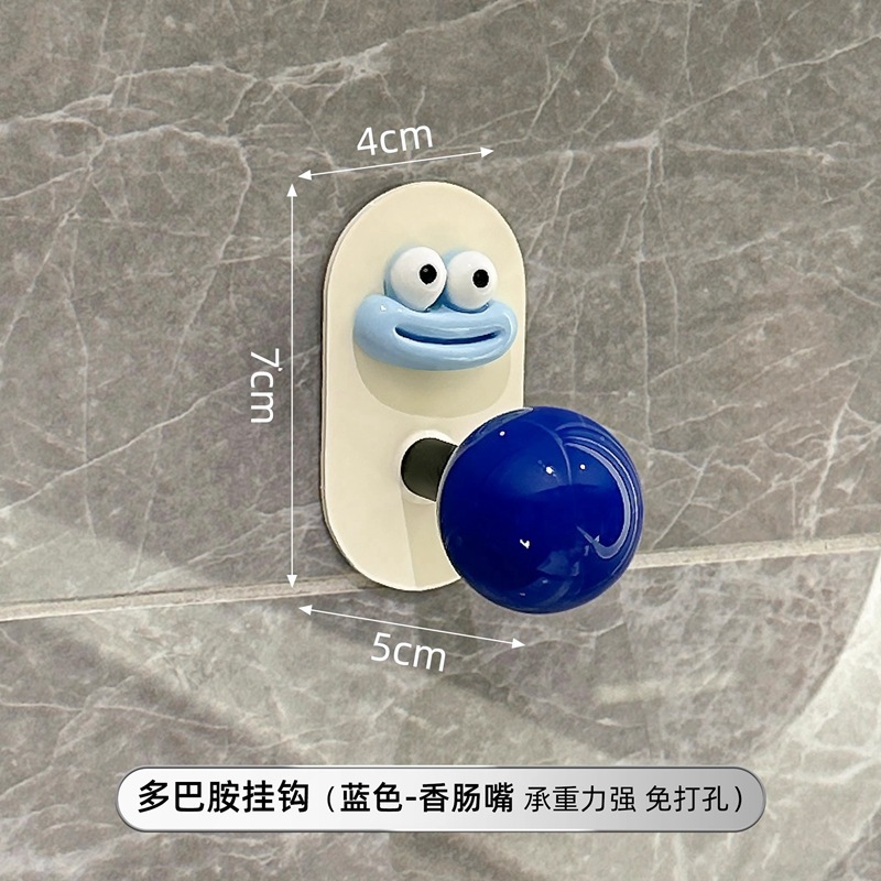 Gancho de baño sin perforación, fuerte carga pegajosa puerta trasera sin marcas, gancho de ropa, gancho de toalla en la pared del baño