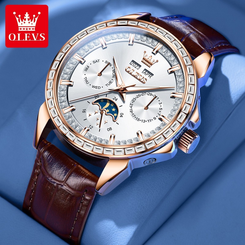 OLEVS (OLEVS) New Multifunctional Men's Mechanical Watch Perpetual Calendar Automatic Mechanical Men's Watch