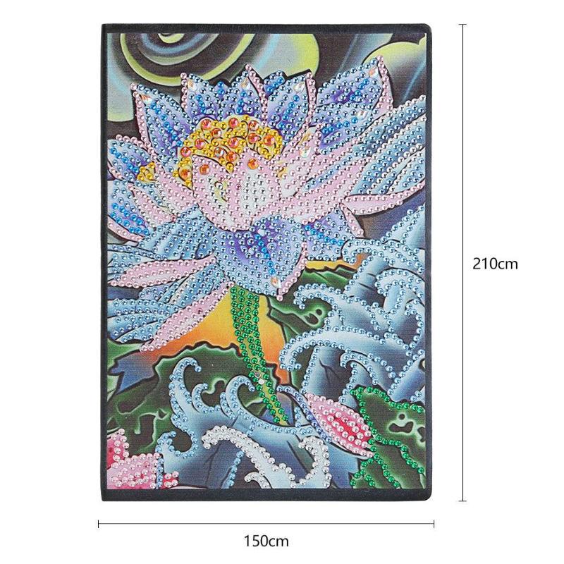 Cuaderno de dibujo de diamantes transfronterizos 5d punto diámetro pintura pegatinas de sexo opuesto mariposa DIY manual cuaderno de notas de cristal