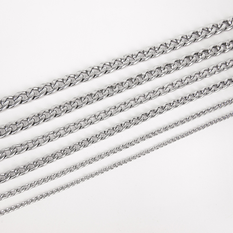 Stainless NK High Grade Titanium Steel Versatile Necklace Hiphop Men's Hip Hop Cuban Chain_voghion.com