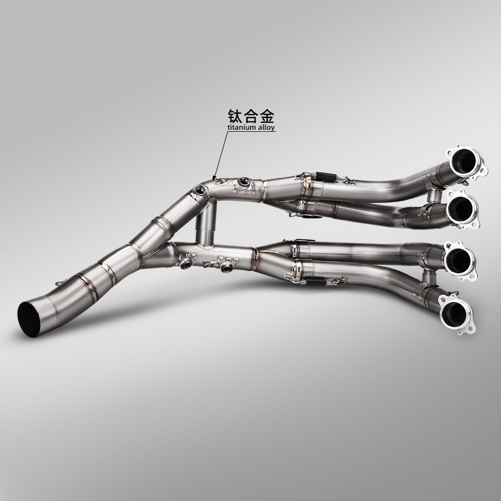 Suitable for motorcycle S1000RR modification, original factory diameter titanium alloy front exhaust pipe, non-destructive installation